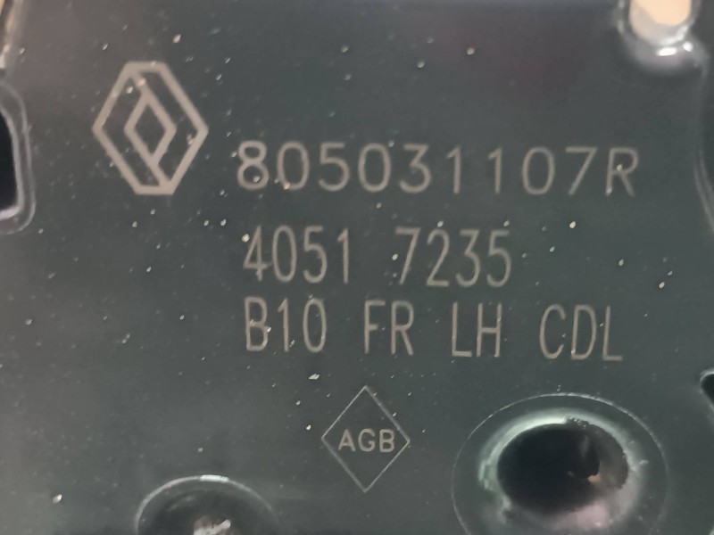 Recambio de cerradura puerta delantera izquierda para renault zoe referencia OEM IAM 805031107R 40517235 CONECTOR 4 PINES