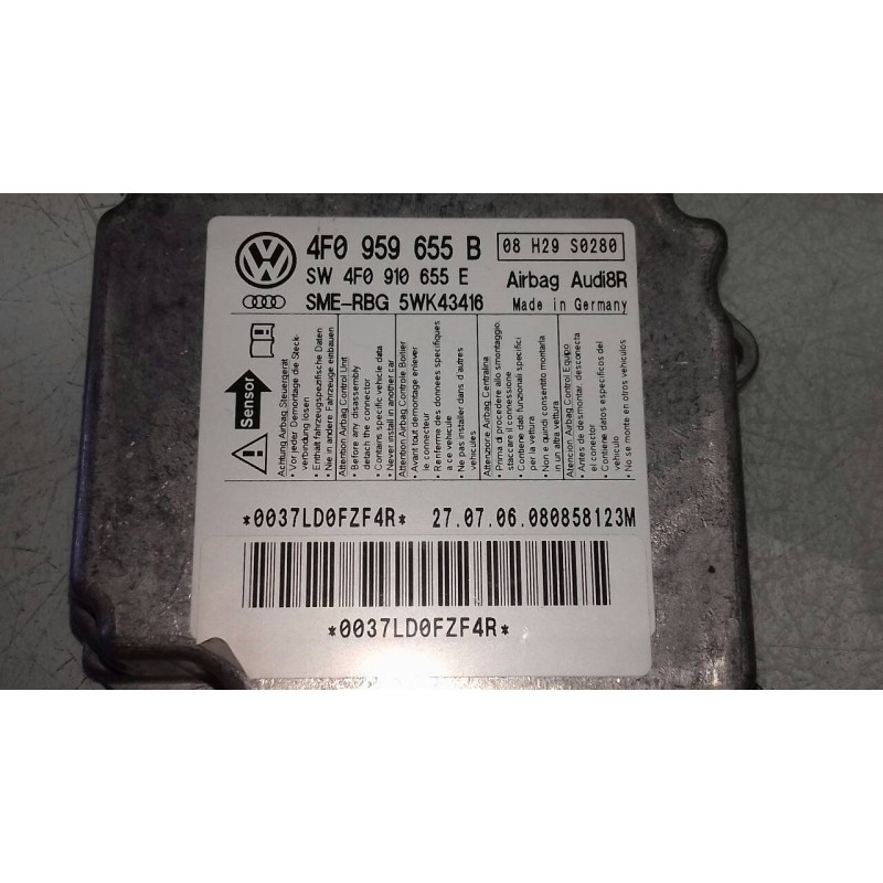 Recambio de centralita airbag para audi a6 berlina (4f2) 3.0 tdi quattro (171kw) referencia OEM IAM 4F0959655B SW4F0910655E 