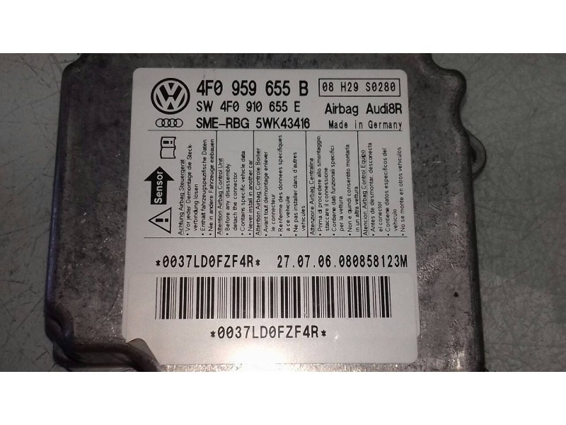 Recambio de centralita airbag para audi a6 berlina (4f2) 3.0 tdi quattro (171kw) referencia OEM IAM 4F0959655B SW4F0910655E 