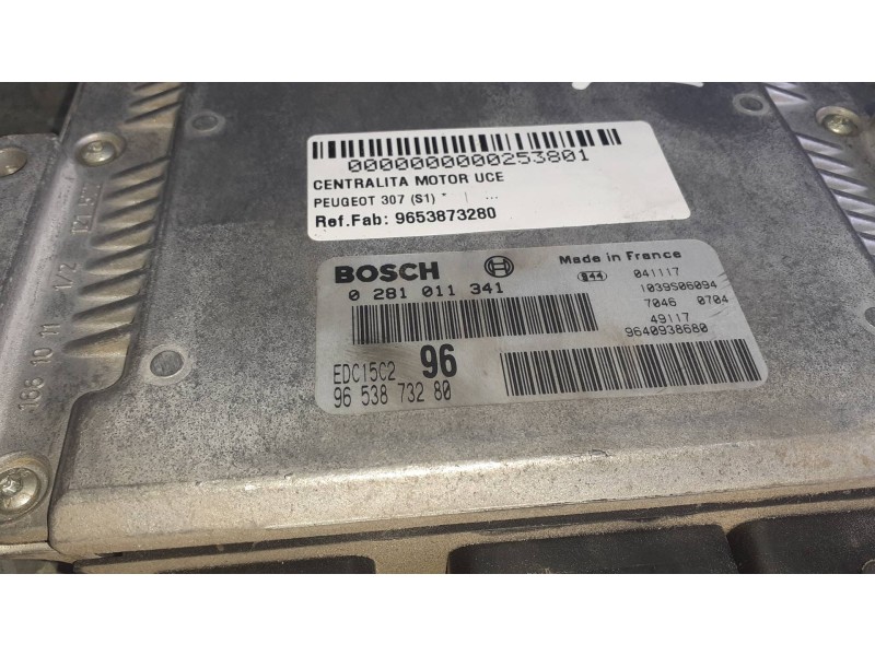 Recambio de centralita motor uce para peugeot 307 (s1) referencia OEM IAM 9653873280  0281011341