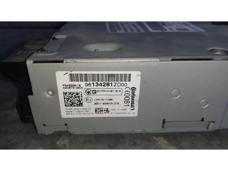 Recambio de sistema audio / radio cd para citroen c-elysée referencia OEM IAM 98134281ZD  