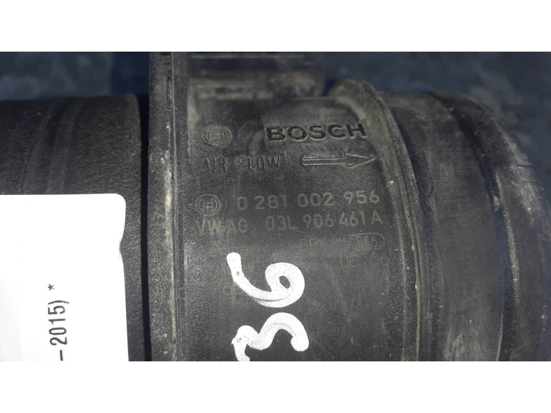 Recambio de caudalimetro para volkswagen sharan (7n1) referencia OEM IAM 03L906461A 0281002956 4 PINES