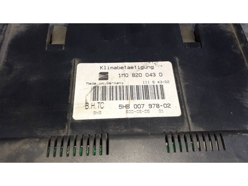 Recambio de mando climatizador para seat leon (1m1) signo referencia OEM IAM 1M0820043D  