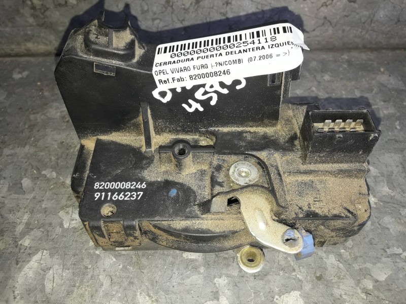 Recambio de cerradura puerta delantera izquierda para opel vivaro furgón/combi (07.2006 =>) referencia OEM IAM 8200008246 911662