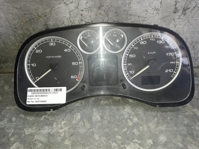 Recambio de cuadro instrumentos para peugeot 307 (s1) referencia OEM IAM 9636708880E 216553038 216518625