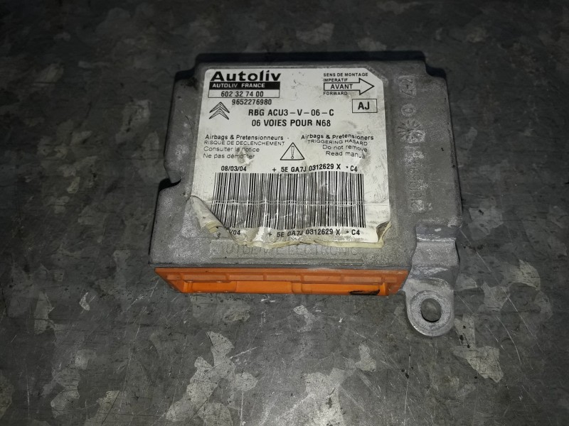 Recambio de centralita airbag para citroen xsara picasso 2.0 hdi sx referencia OEM IAM 216196958B 9652276980 