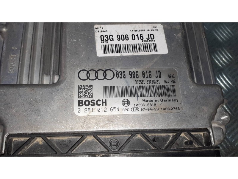 Recambio de centralita motor uce para audi a4 berlina (8e) referencia OEM IAM 03G906016JD  