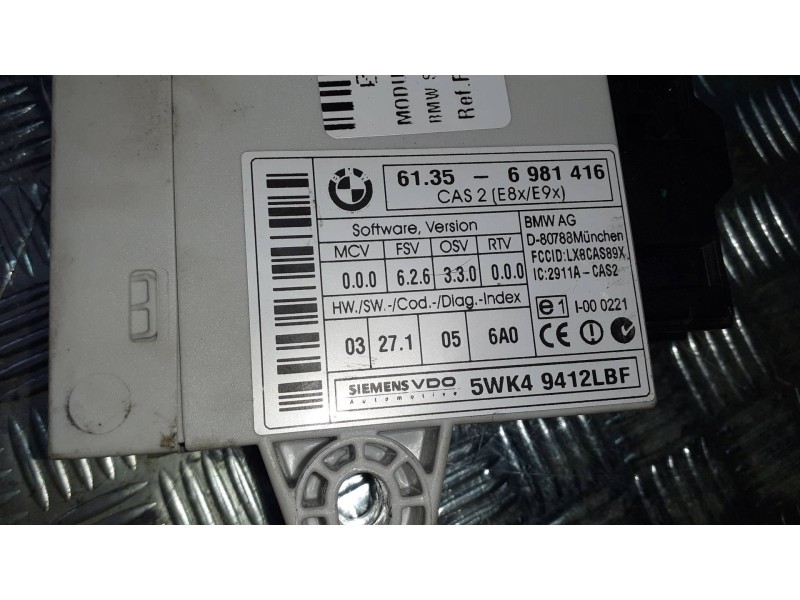 Recambio de modulo electronico para bmw serie 3 berlina (e90) referencia OEM IAM 61356981416  5WK49412LBF