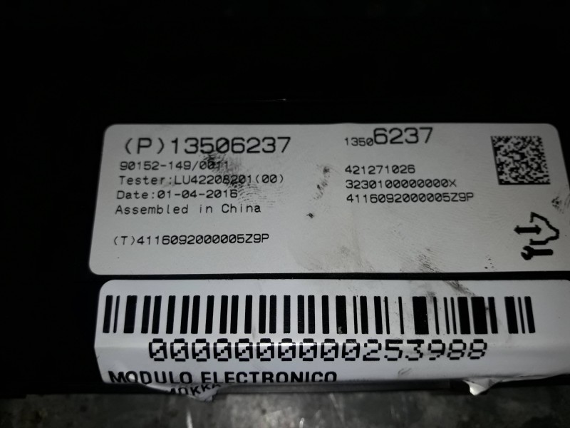 Recambio de modulo electronico para opel mokka referencia OEM IAM 13506237 90152149 