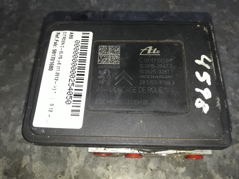 Recambio de abs para citroen c-elysée referencia OEM IAM 981701680  