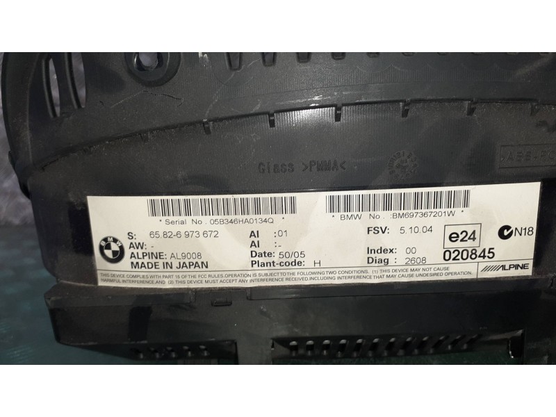 Recambio de pantalla multifuncion para bmw serie 3 berlina (e90) referencia OEM IAM BM697367201W  