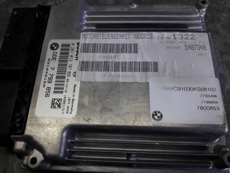 Recambio de centralita motor uce para bmw serie 3 berlina (e90) referencia OEM IAM 0281012707 7799856 031049160