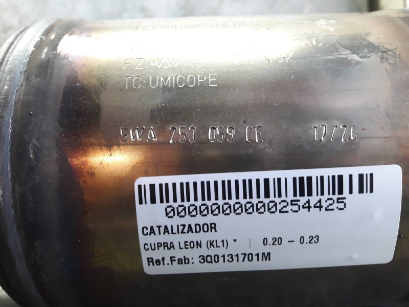 Recambio de catalizador para cupra leon (kl1) referencia OEM IAM 3Q0131701M 7N0178AC 