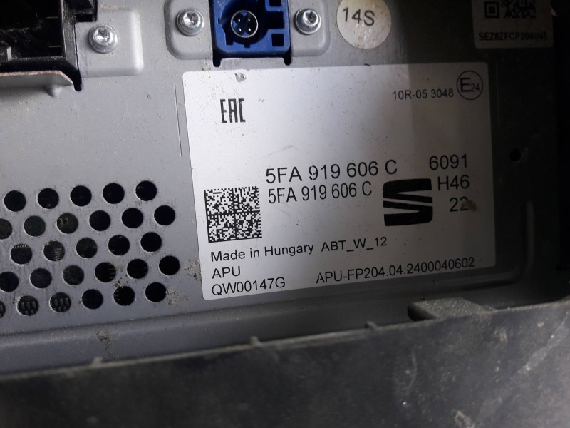 Recambio de sistema audio / radio cd para cupra leon (kl1) referencia OEM IAM 5FA919606C  