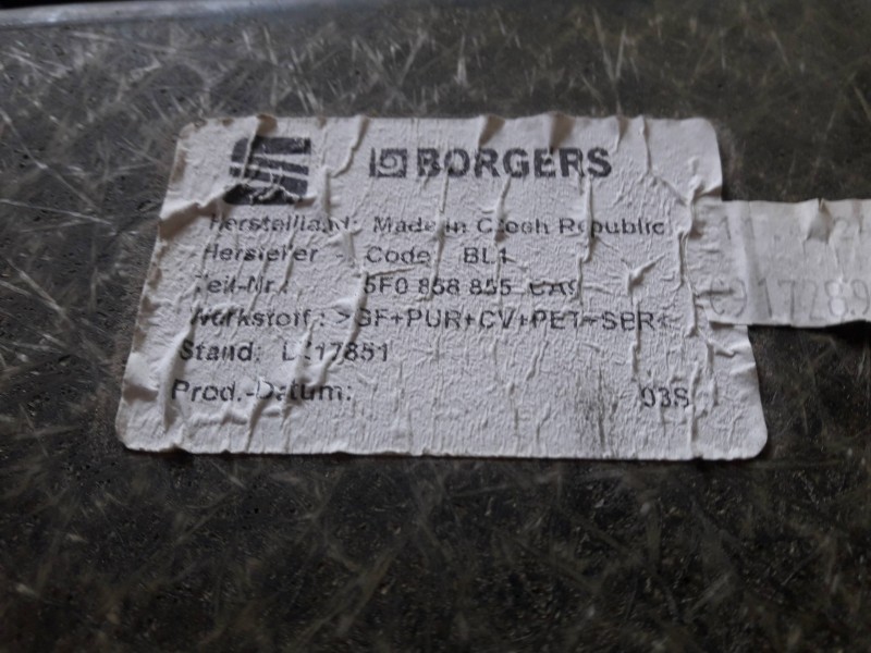 Recambio de alfombra maletero para cupra leon (kl1) referencia OEM IAM 5F0858855  