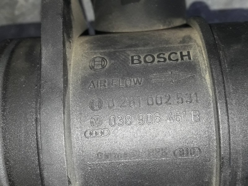 Recambio de caudalimetro para seat leon (1p1) referencia OEM IAM 0281002531 038906461B BOSCH