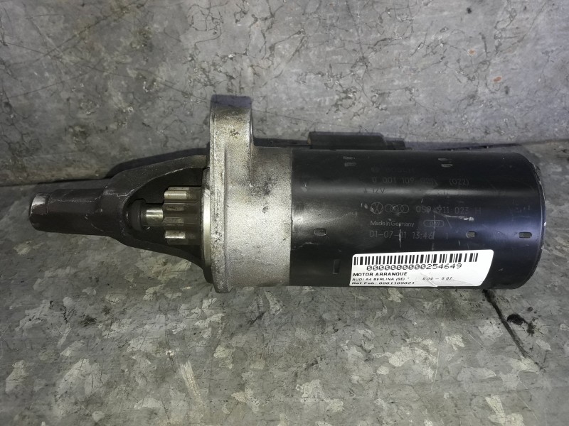 Recambio de motor arranque para audi a4 berlina (8e) referencia OEM IAM 0001109021 059911023H BOSCH