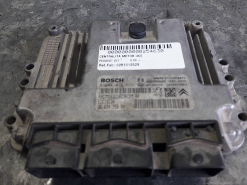 Recambio de centralita motor uce para peugeot 207 referencia OEM IAM 0281012529 9663475880 BOSCH