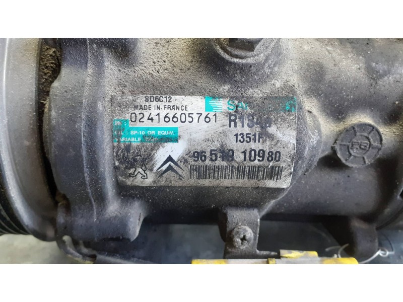 Recambio de compresor aire acondicionado para peugeot 207 referencia OEM IAM 9651010980 02416605761 