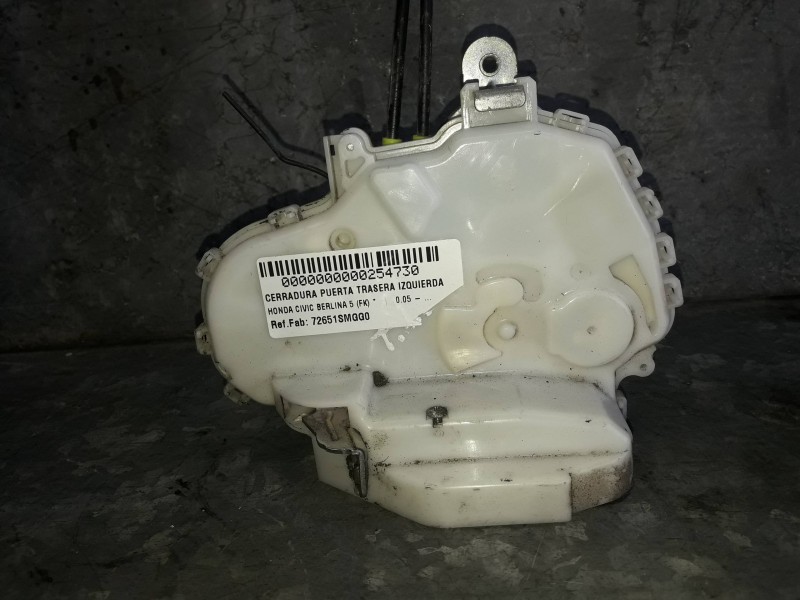 Recambio de cerradura puerta trasera izquierda para honda civic berlina 5 (fk) referencia OEM IAM 72651SMGG0 EUL4903120A GG00224