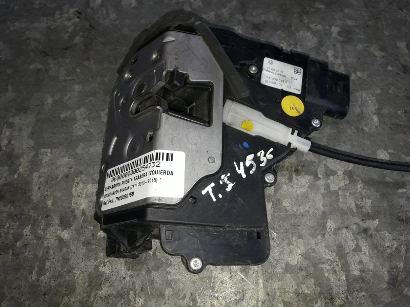 Recambio de cerradura puerta trasera izquierda para volkswagen sharan (7n1) referencia OEM IAM 7N0839015B 911006102 922092103