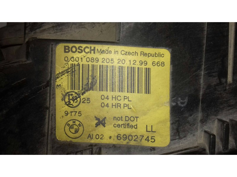 Recambio de faro izquierdo para bmw serie 3 berlina (e46) 320d referencia OEM IAM 0301089205  BOSCH