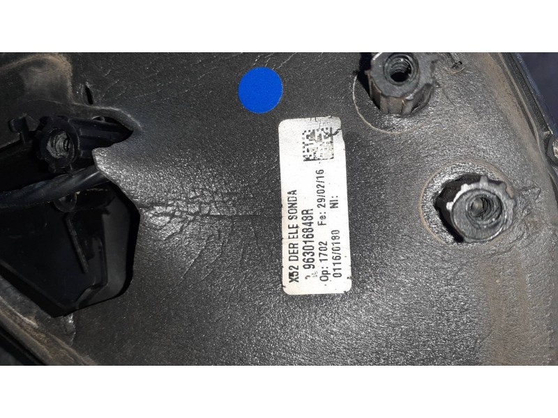 Recambio de retrovisor derecho para dacia sandero referencia OEM IAM 963016848R  