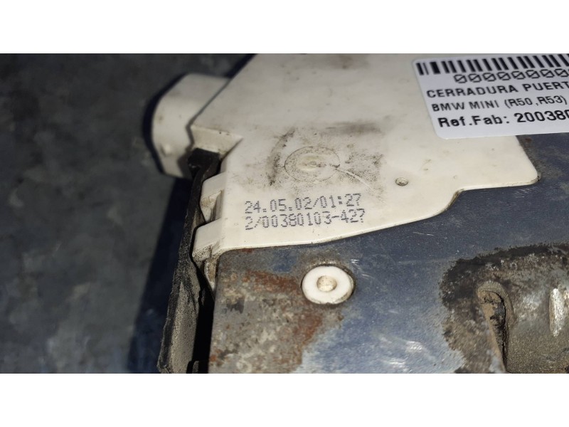 Recambio de cerradura puerta delantera derecha para bmw mini (r50,r53) cooper referencia OEM IAM 200380103427 97840556769 