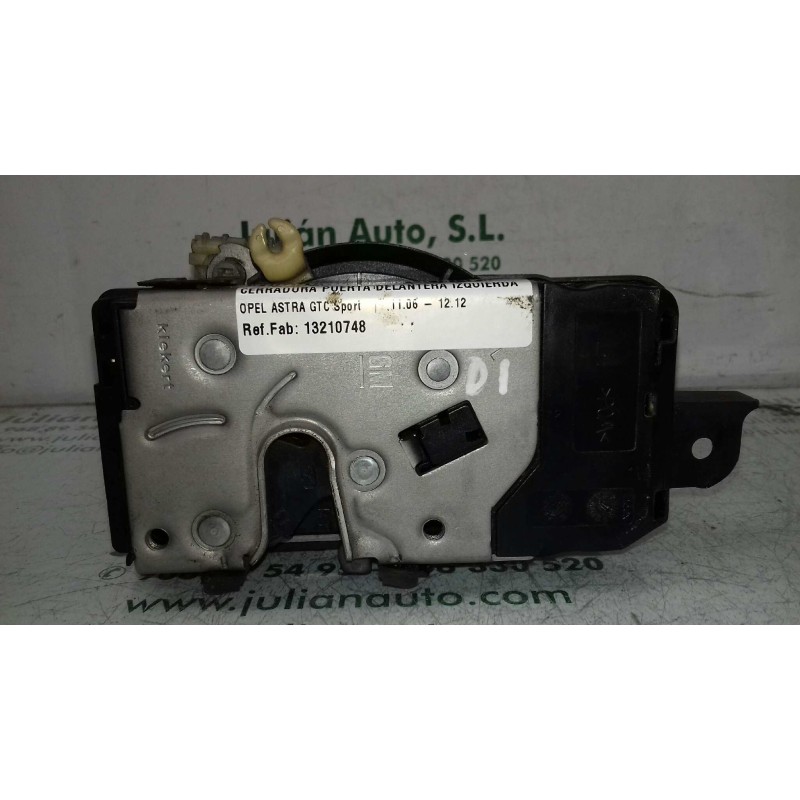 Recambio de cerradura puerta delantera izquierda para opel astra gtc sport referencia OEM IAM 13210748  2+ 2 PINES