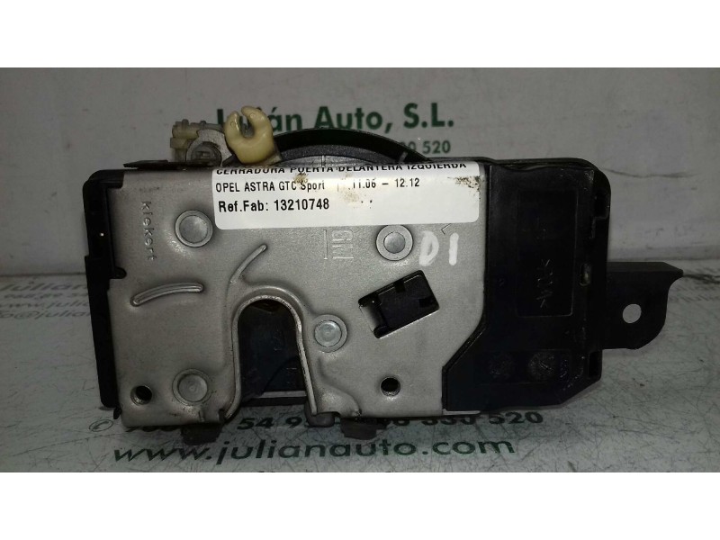 Recambio de cerradura puerta delantera izquierda para opel astra gtc sport referencia OEM IAM 13210748  2+ 2 PINES
