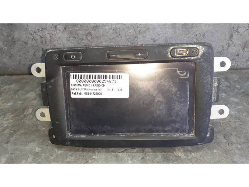 Recambio de sistema audio / radio cd para dacia duster ambiance 4x2 referencia OEM IAM MEZ64723906 281153391R 276660