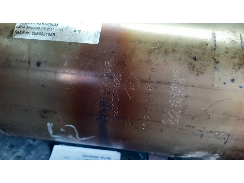 Recambio de filtro de particulas para dacia sandero referencia OEM IAM 208A06106R H8201578629 112701970000