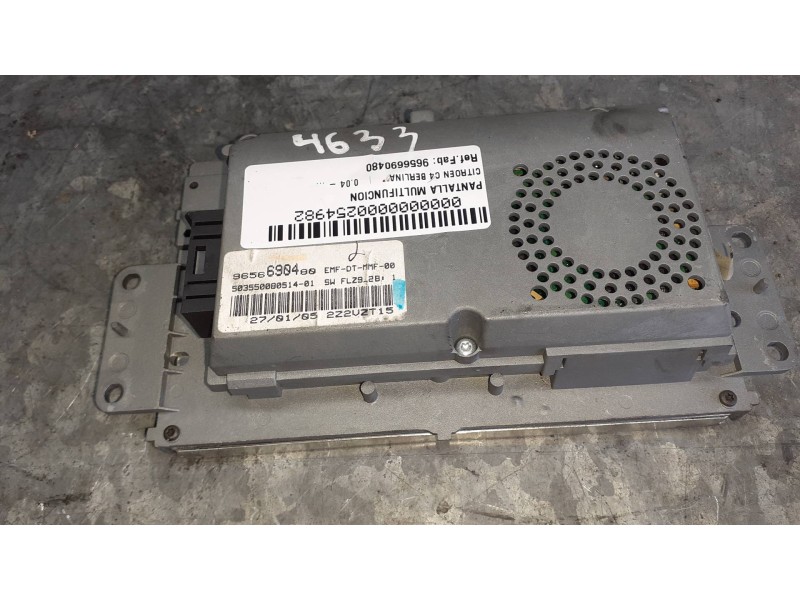 Recambio de pantalla multifuncion para citroen c4 berlina referencia OEM IAM 9656690480 505355008051404 