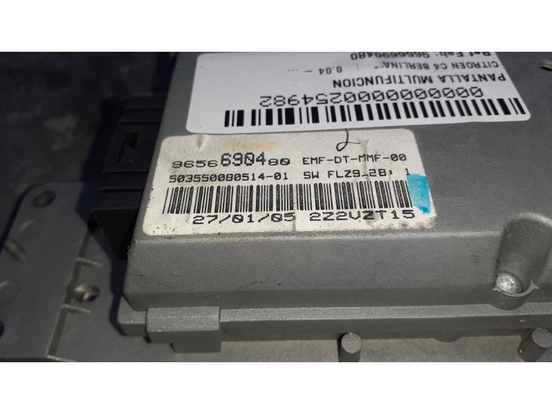 Recambio de pantalla multifuncion para citroen c4 berlina referencia OEM IAM 9656690480 505355008051404 