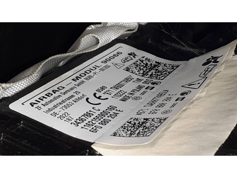 Recambio de kit airbag para seat ibiza kj referencia OEM IAM 6F0880201AN 0589P1000870 3132874032AC Recambio de kit airbag para seat ibiza kj referencia OEM IAM 6F0880201AN 0589P1000870 3132874032AC