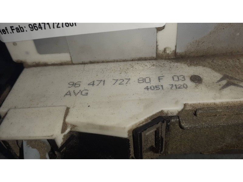 Recambio de cerradura puerta delantera izquierda para citroen c4 berlina referencia OEM IAM 9647172780F 40517120 