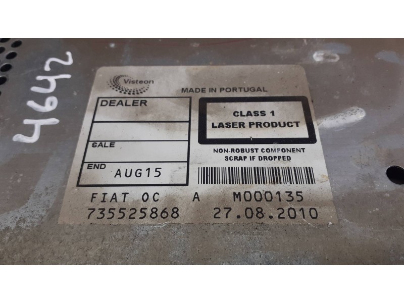 Recambio de sistema audio / radio cd para fiat bravo (198) referencia OEM IAM 735525868  