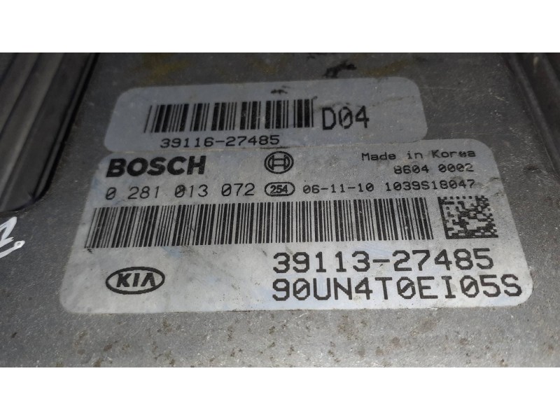 Recambio de centralita motor uce para kia carens (un) referencia OEM IAM 0281013072 3911327485 BOSCH