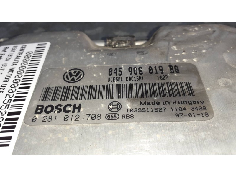 Recambio de centralita motor uce para seat ibiza (6l1) referencia OEM IAM 045906019BQ 0281012708 BOSCH
