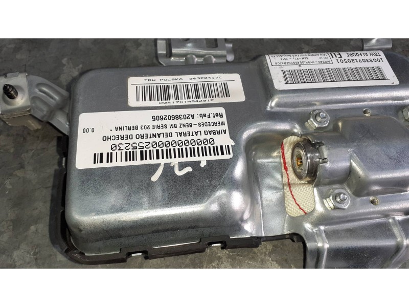 Recambio de airbag lateral delantero derecho para mercedes-benz clase c (w203) berlina referencia OEM IAM A2038602605 0027021691