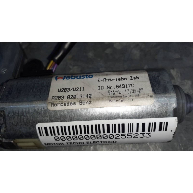 Recambio de motor techo electrico para mercedes-benz clase c (w203) berlina referencia OEM IAM 0390200011 BOSCH A2038203142