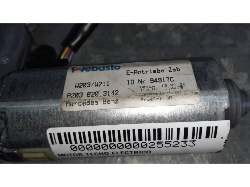 Recambio de motor techo electrico para mercedes-benz clase c (w203) berlina referencia OEM IAM 0390200011 BOSCH A2038203142