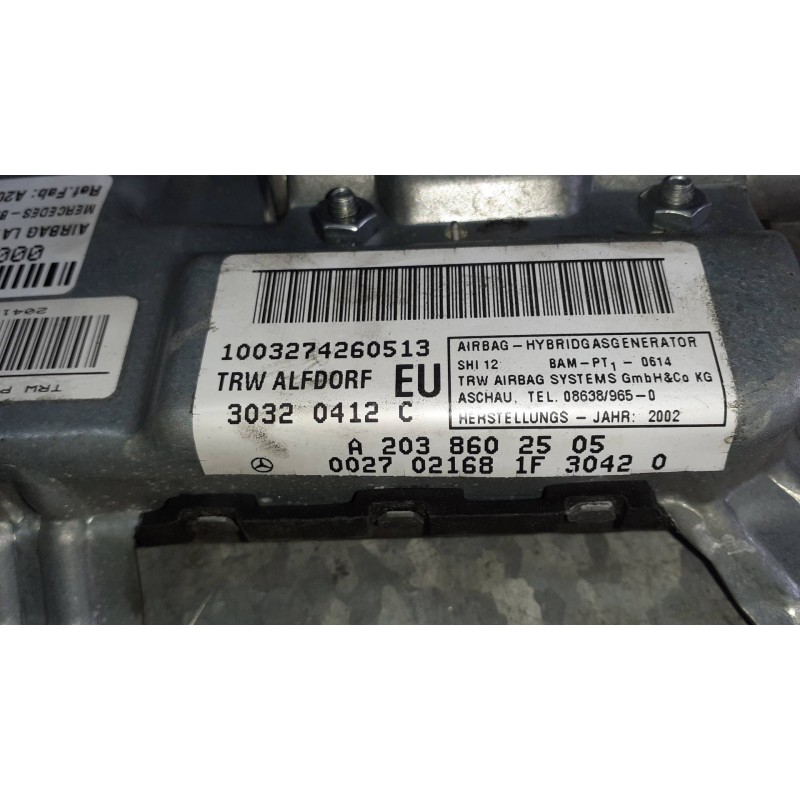 Recambio de airbag lateral delantero izquierdo para mercedes-benz clase c (w203) berlina referencia OEM IAM A2038602505 00270216