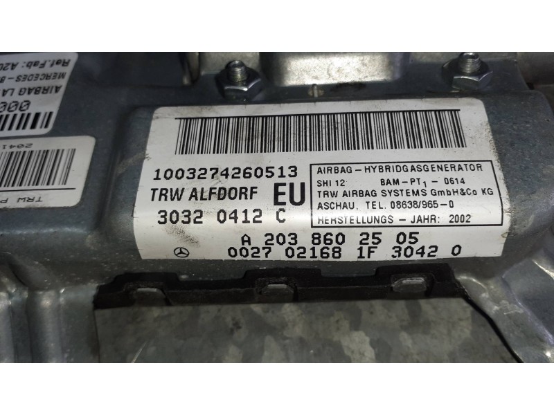 Recambio de airbag lateral delantero izquierdo para mercedes-benz clase c (w203) berlina referencia OEM IAM A2038602505 00270216