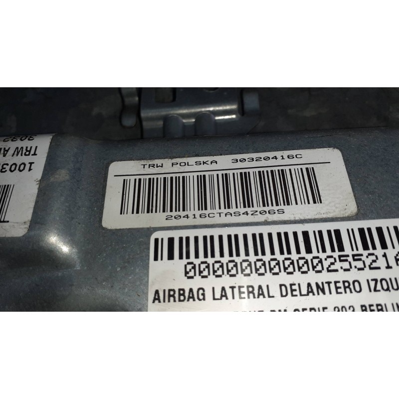 Recambio de airbag lateral delantero izquierdo para mercedes-benz clase c (w203) berlina referencia OEM IAM A2038602505 00270216