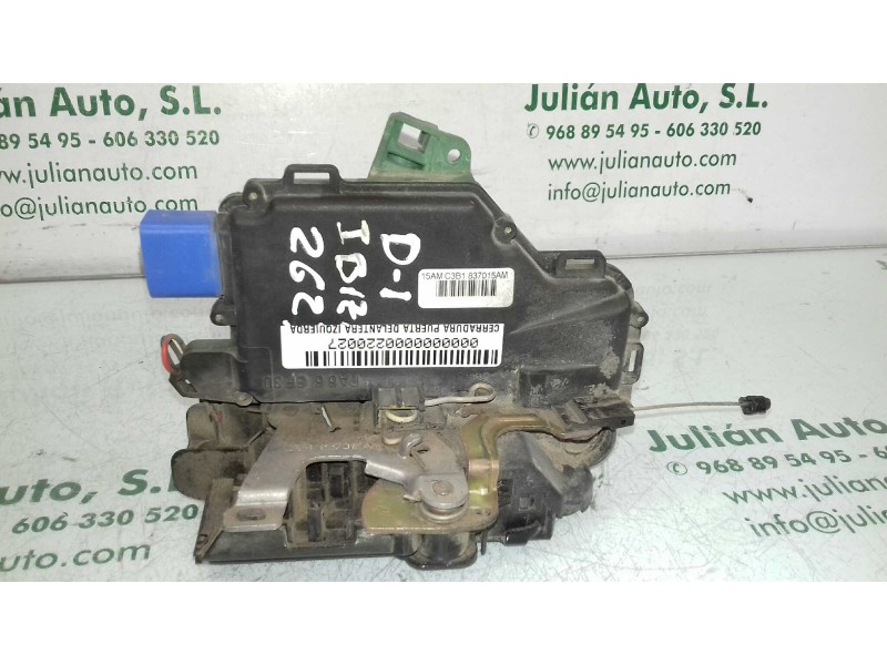 Recambio de cerradura puerta delantera izquierda para seat ibiza (6l1) stella referencia OEM IAM C3B1837015AM 4+4 PINES AZUL