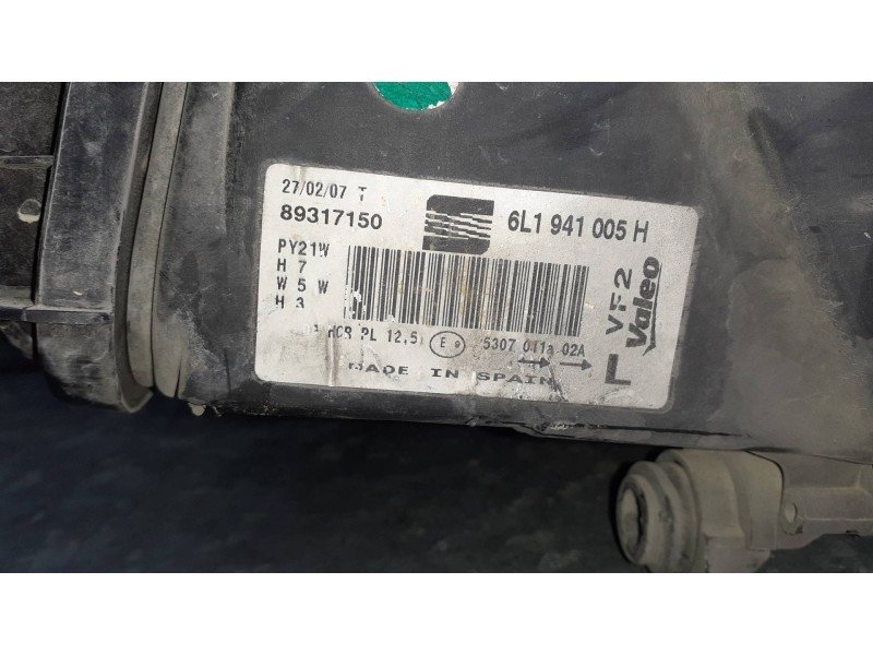 Recambio de faro izquierdo para seat ibiza (6l1) referencia OEM IAM 6L1941005H  