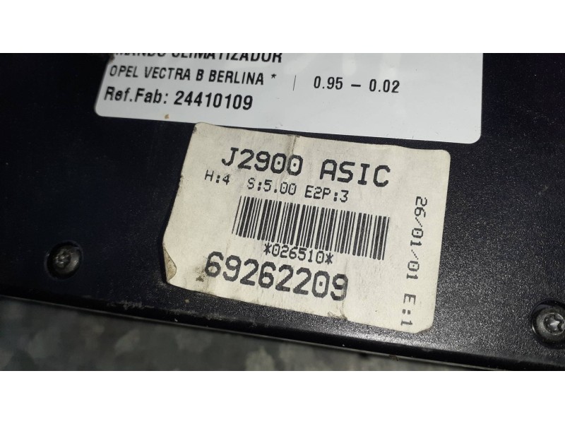 Recambio de mando climatizador para opel vectra b berlina referencia OEM IAM 24410109 69262209 