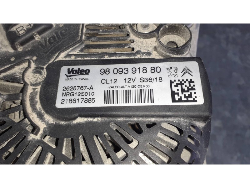 Recambio de alternador para peugeot 308 style referencia OEM IAM 9809391880 2625767A NRG12S010