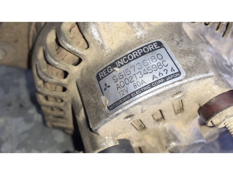 Recambio de alternador para peugeot 205 berlina 1.8 d generation referencia OEM IAM 9615736180 A002T34598C 80A Recambio de alternador para peugeot 205 berlina 1.8 d generation referencia OEM IAM 9615736180 A002T34598C 80A